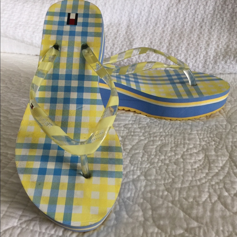 Tommy Hilfiger High Wedge Flip Flop Sandals